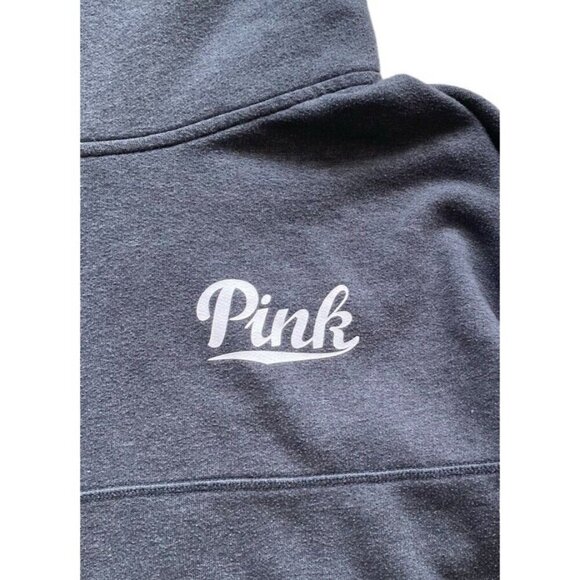 Victorias Secret PINK Grey & Blue Cowl Neck Pullover Sweater Size M Medium - Picture 2 of 8